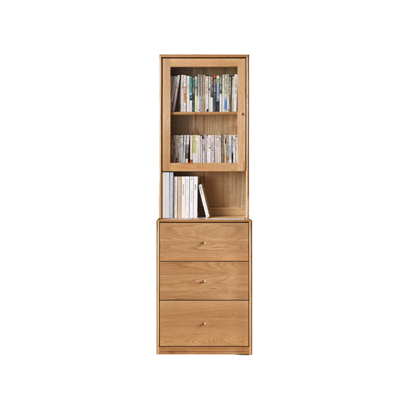Chic FAS-Graded American Oak Bookcase Modular Display Shelf & Storage Multiple Color