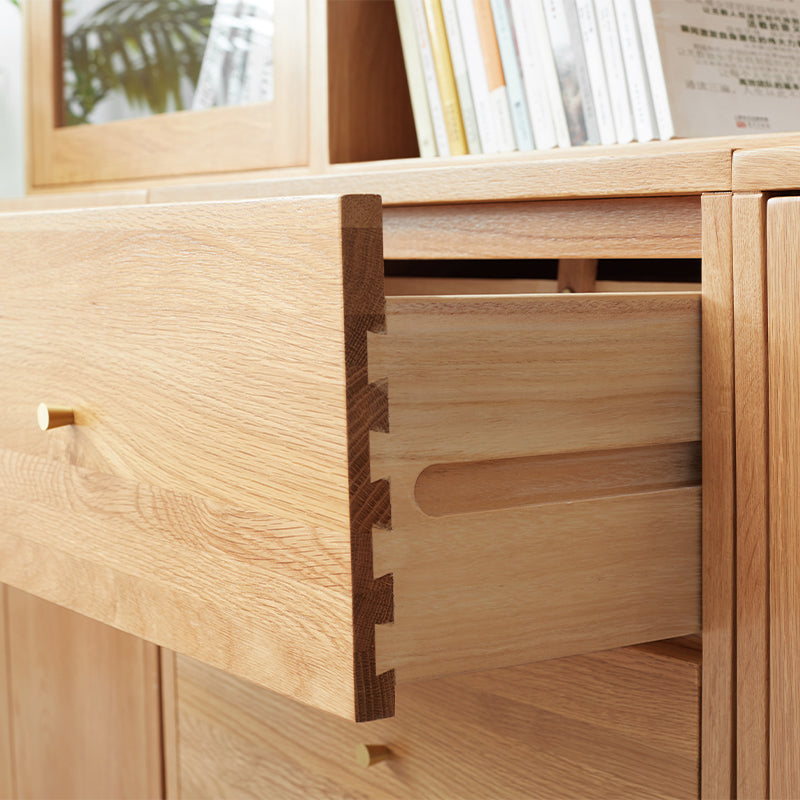 Chic FAS-Graded American Oak Bookcase Modular Display Shelf & Storage Multiple Color