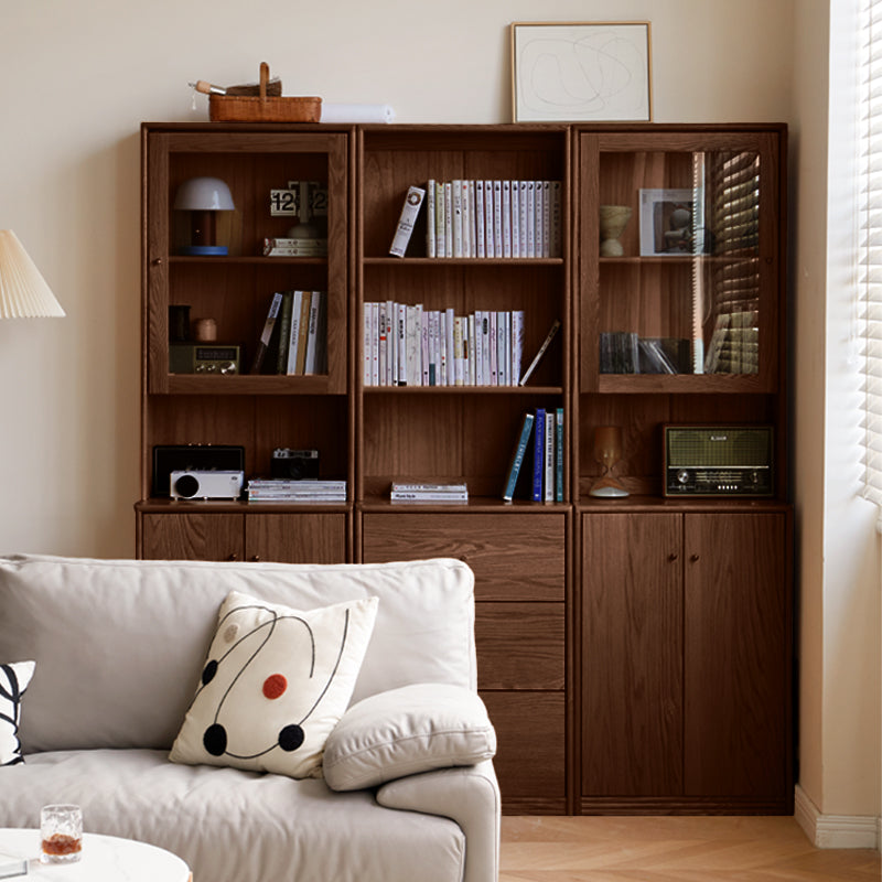 Chic FAS-Graded American Oak Bookcase Modular Display Shelf & Storage Multiple Color