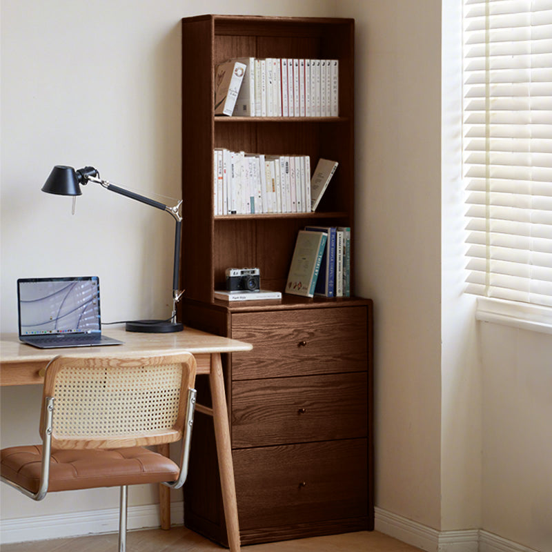 Chic FAS-Graded American Oak Bookcase Modular Display Shelf & Storage Multiple Color