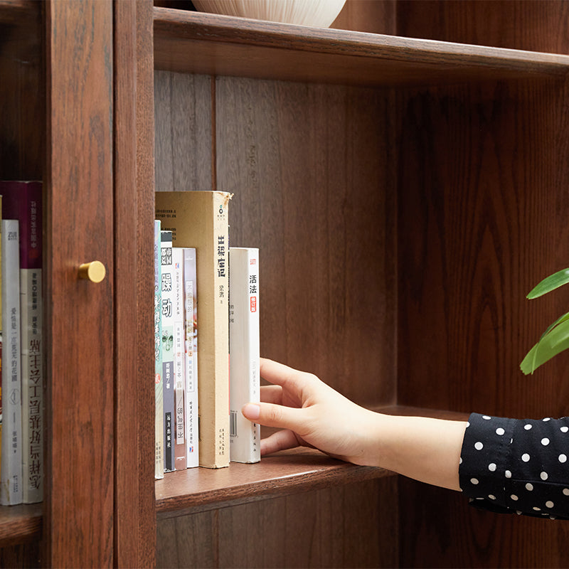 Chic FAS-Graded American Oak Bookcase Modular Display Shelf & Storage Multiple Color