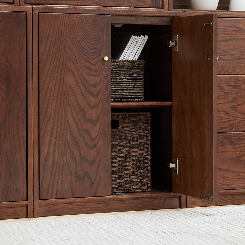 Chic FAS-Graded American Oak Bookcase Modular Display Shelf & Storage Multiple Color