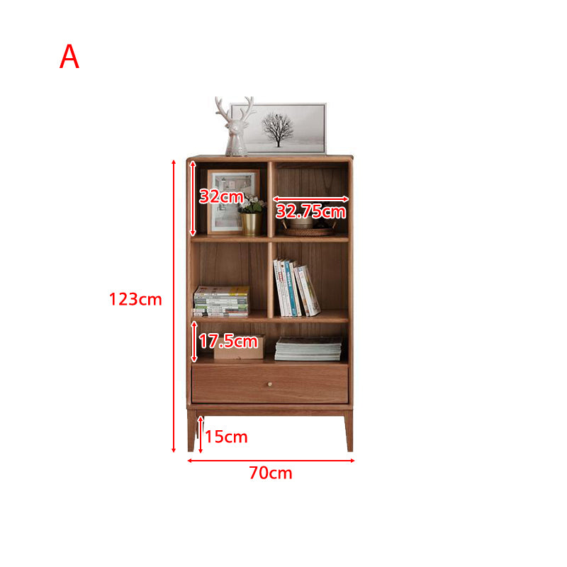 Carol FAS-Graded Solid American Oak Wood Bookcase Display Shelf & Storage Multiple Size