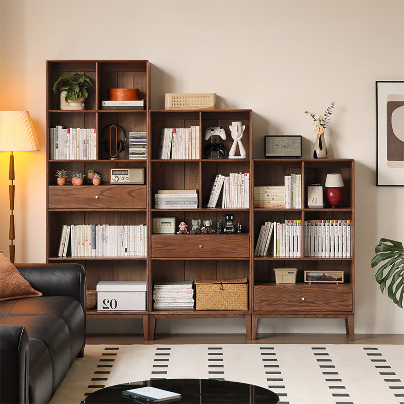 Carol FAS-Graded Solid American Oak Wood Bookcase Display Shelf & Storage Multiple Size
