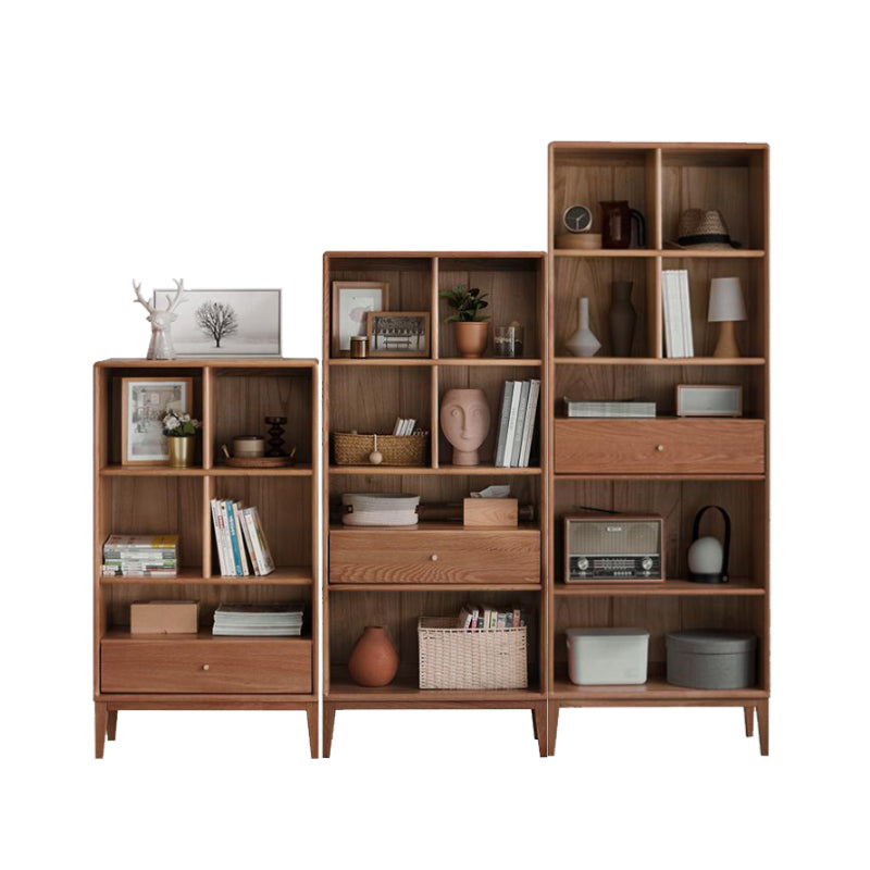 Carol FAS-Graded Solid American Oak Wood Bookcase Display Shelf & Storage Multiple Size