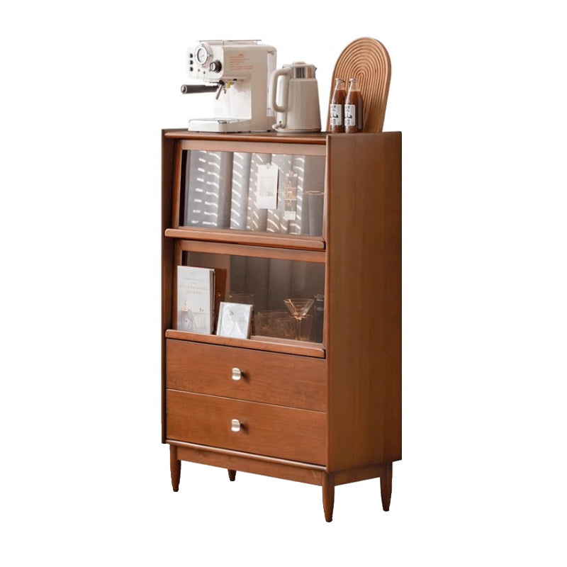 Frances FAS-Graded Solid Poplar Wood Flip-door Bookcase Display Shelf/Storage Cabinet