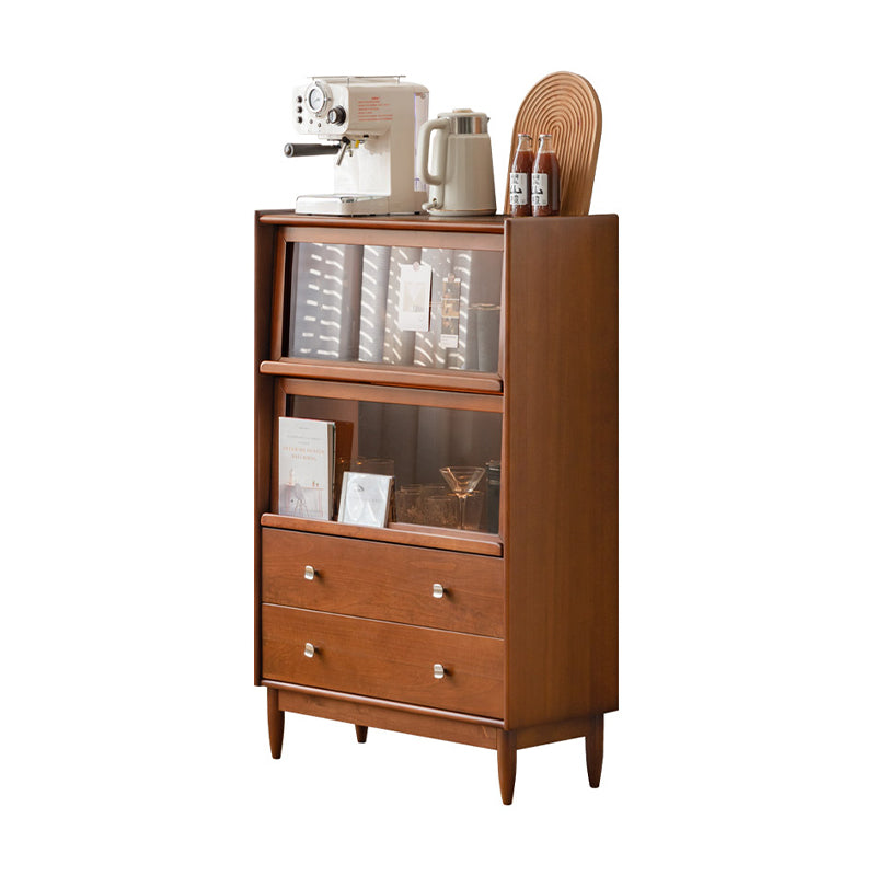 Frances FAS-Graded Solid Poplar Wood Flip-door Bookcase Display Shelf/Storage Cabinet