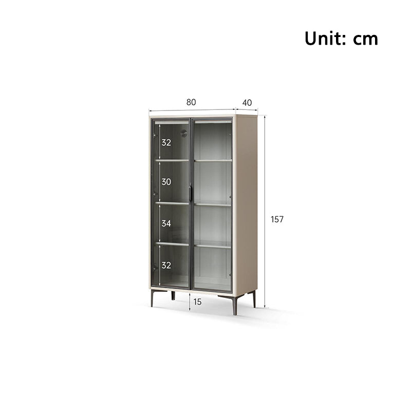 Kyle FAS-Graded Solid Liriodendron Wood Wine Cabinet/Bookcase Display Shelf & Storage
