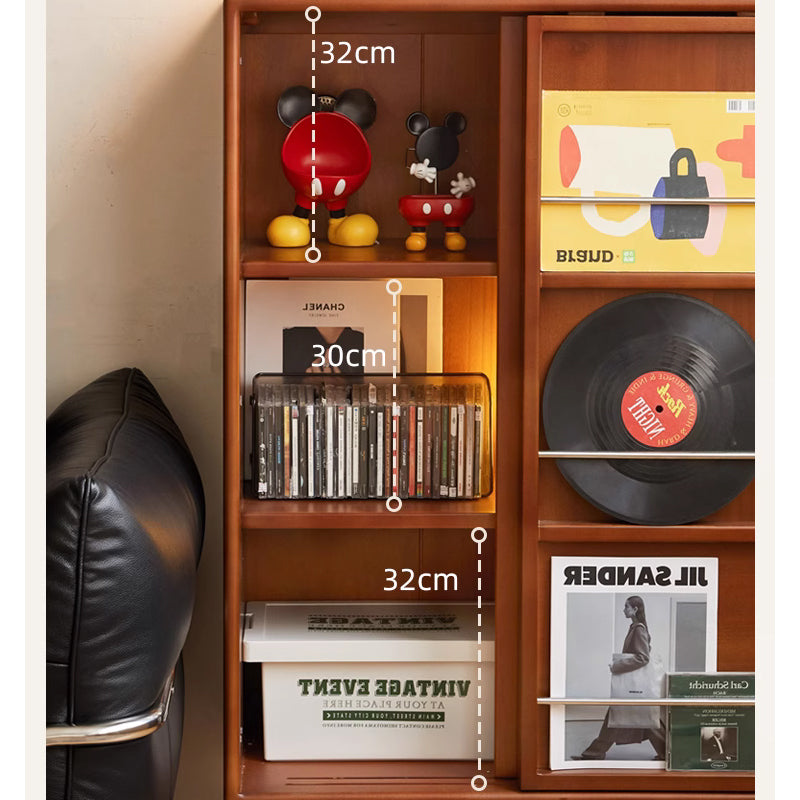 Regina FAS-Graded Solid Liriodendron Wood Bookcase Display Shelf/Storage Cabinet