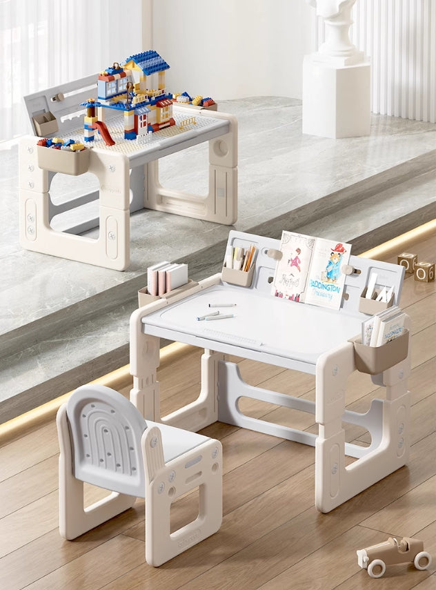 Multifunctional Adjustable Kids Desk and Chair Set for Study and Play - Ergonomic Design