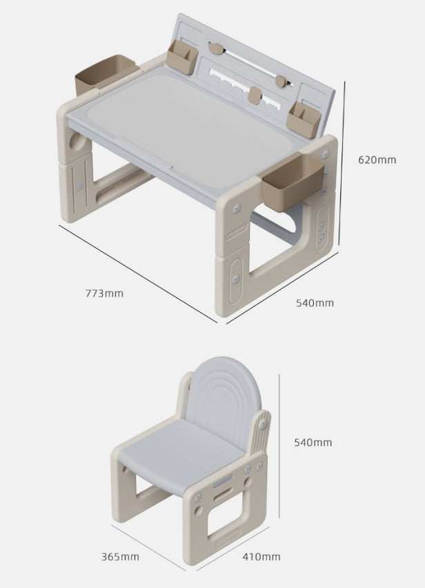 Multifunctional Adjustable Kids Desk and Chair Set for Study and Play - Ergonomic Design