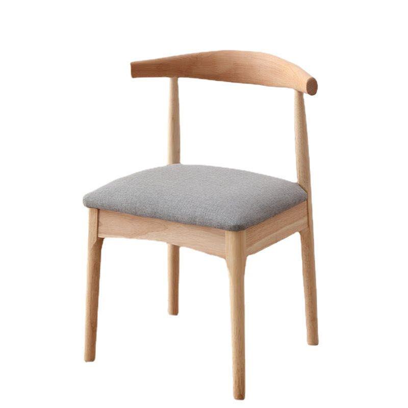 Leo Timber Chair/Solid wood legs/Minimalist/Grey Fabric Cushion