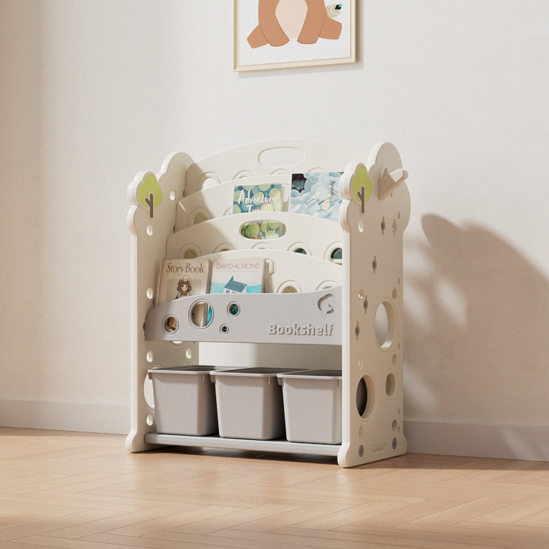 Single-Column Kids Bookshelf and Toy Organizer – Compact Multi-Layer Storage