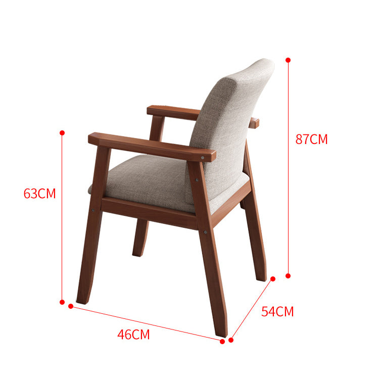 Pier Solid Timber Chair /Rubberwood/Cotton and Linen/White