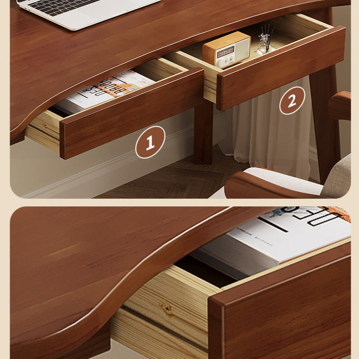 Walnut Draylen Study Desk and Pier Chair Set