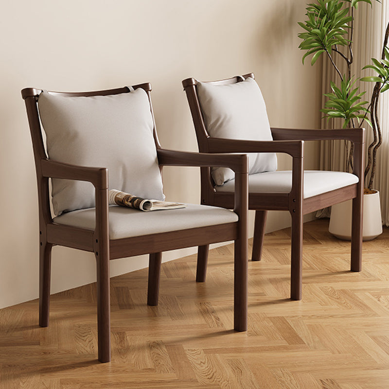 Ruger Solid Wood Leg Chair with Fabric Seat Cushion Study Chair