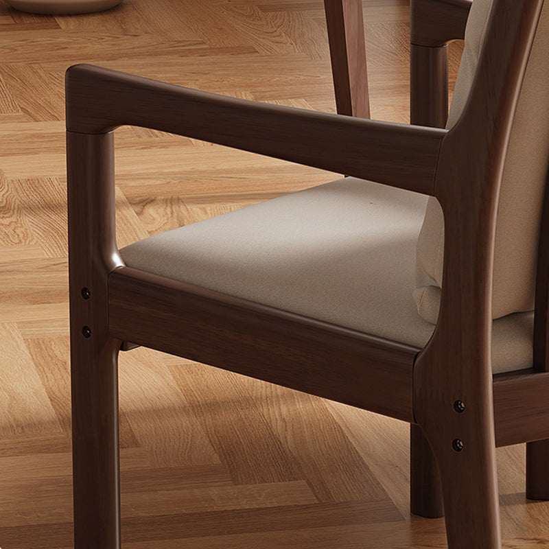 Ruger Solid Wood Leg Chair with Fabric Seat Cushion Study Chair