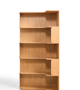 Space Saving Engineered Wood Corner Bookcase/Storage Shelves in Natural Wood Color
