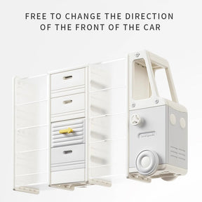 Car-Themed Adjustable Storage Organizer for Kids – Fun Toy and Book Cabinet