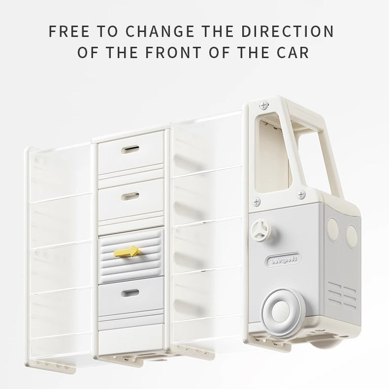 Car-Themed Adjustable Storage Organizer for Kids – Fun Toy and Book Cabinet