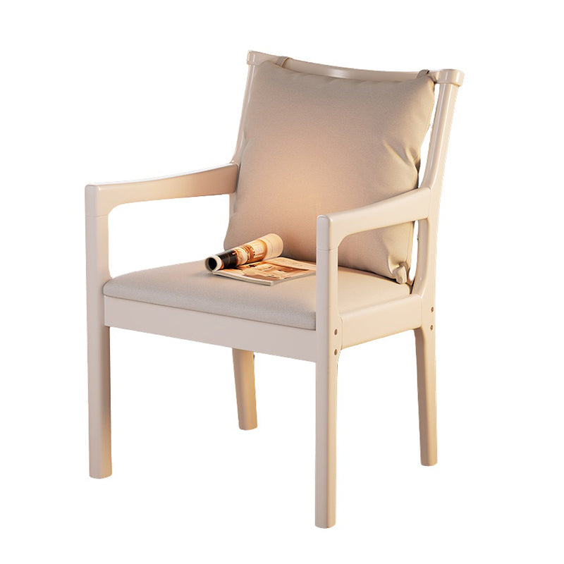 Ruger Solid Wood Leg Chair with Fabric Seat Cushion Study Chair
