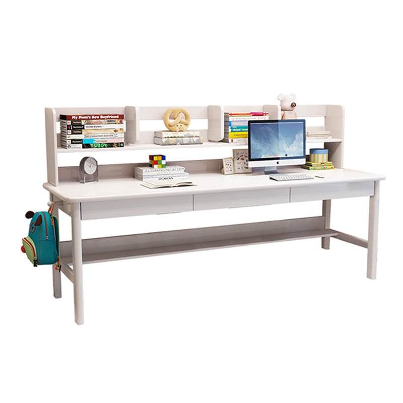 White Dalenna Study Desk and Pier Chairs Set