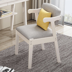 White Draylen Study Desk and Z Shape Chair  set