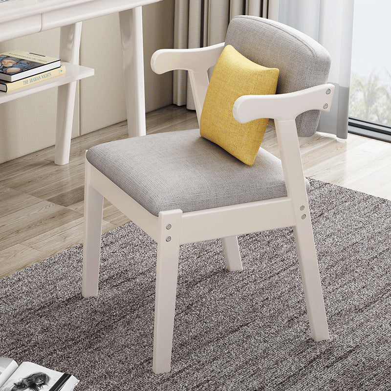 White Draylen Study Desk and Z Shape Chair  set