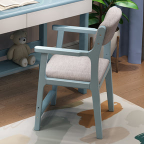 Blue Height-adjustable Study Desk and Sinoa Chair Set