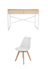 Minimalist Study Desk With Drawers/Office Table/MDF chair set