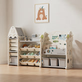 Three-Column Treehouse-Themed Kids Storage Rack – Multi-Layer Toy and Book Organizer