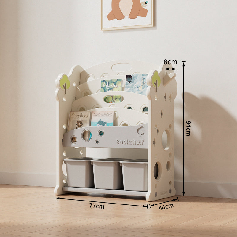 Single-Column Kids Bookshelf and Toy Organizer – Compact Multi-Layer Storage