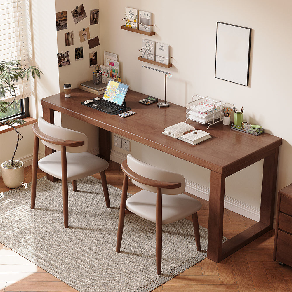 Binfah Classic Design Solid Timber Slab Study Desk in Multiple Color and Sizes