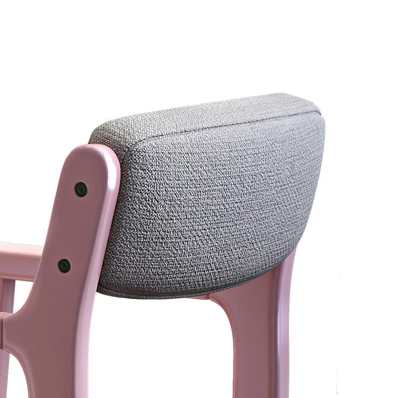 Sinoa Pink Solid Timber Study Chair /Rubberwood/Cotton and Linen
