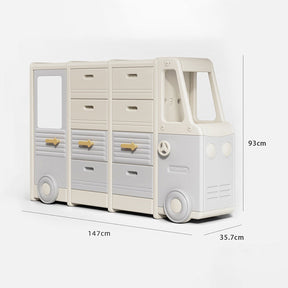 Car-Themed Kids Storage Cabinet – Toy Organizer with Adjustable Drawers