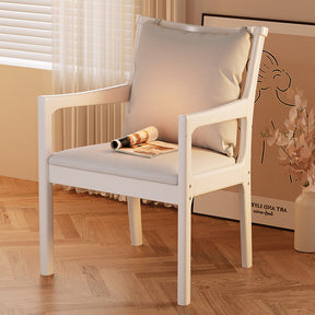 Ruger Solid Wood Leg Chair with Fabric Seat Cushion Study Chair