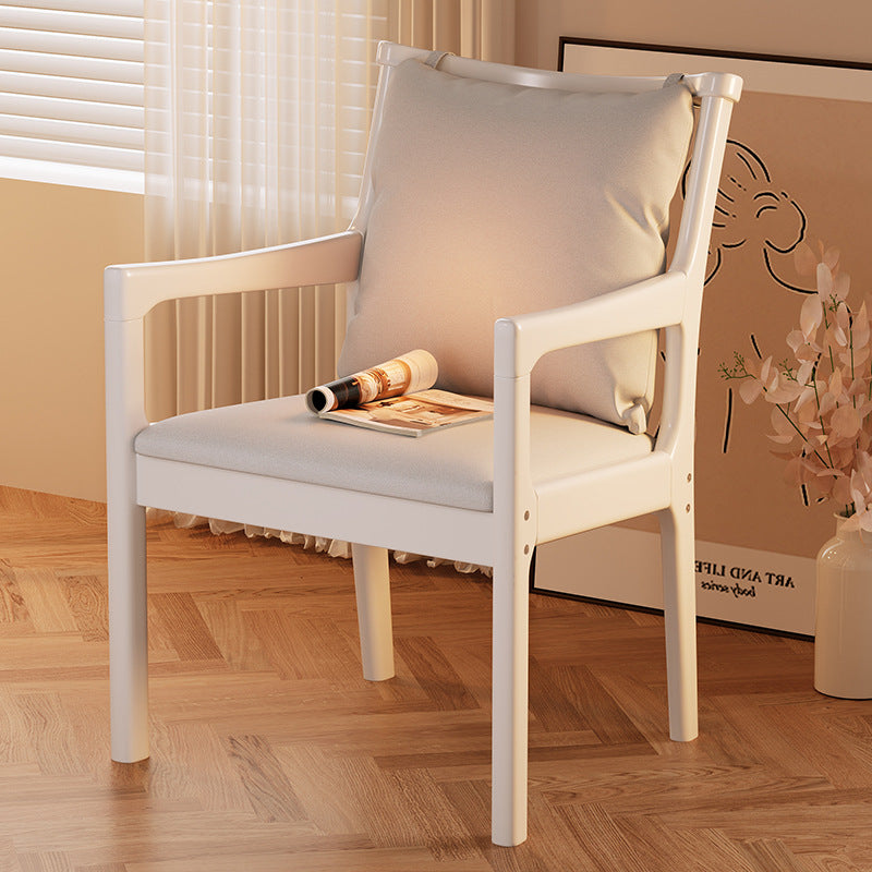 Ruger Solid Wood Leg Chair with Fabric Seat Cushion Study Chair