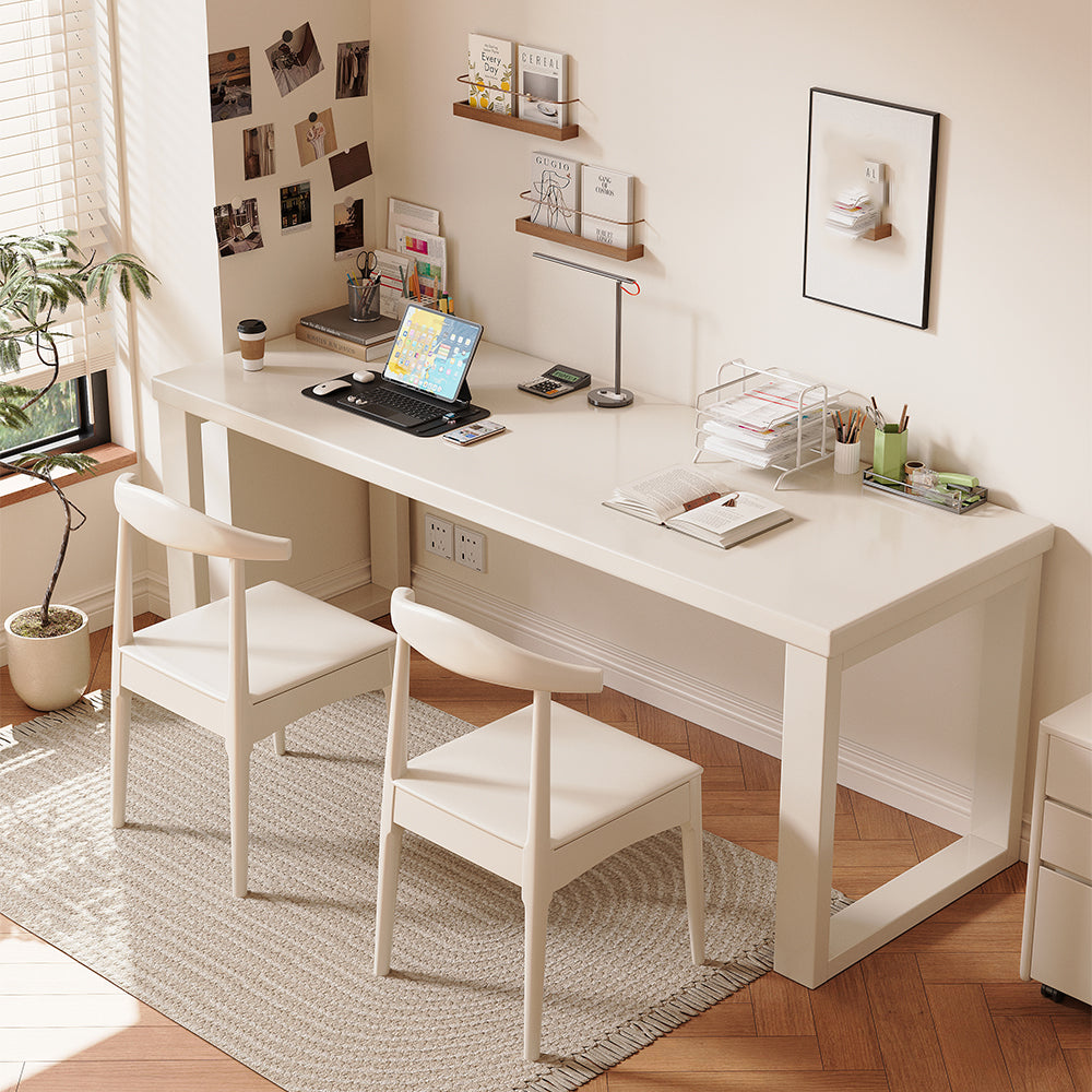 Binfah Classic Design Solid Timber Slab Study Desk in Multiple Color and Sizes