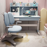 Blue Height-adjustable Study Desk and Adjustable Chair Set