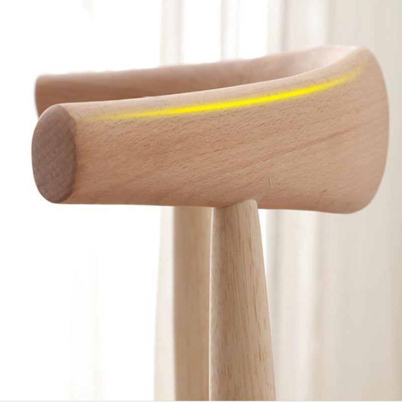 Leo Dining Chair/Solid wood legs/Minimalist/Grey Fabric Cushion