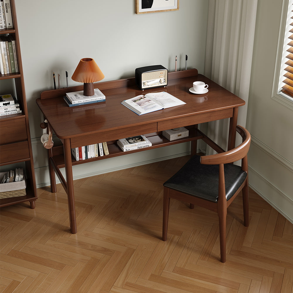 Gilman Classic Design Solid Timber Study Desk with Two Drawers