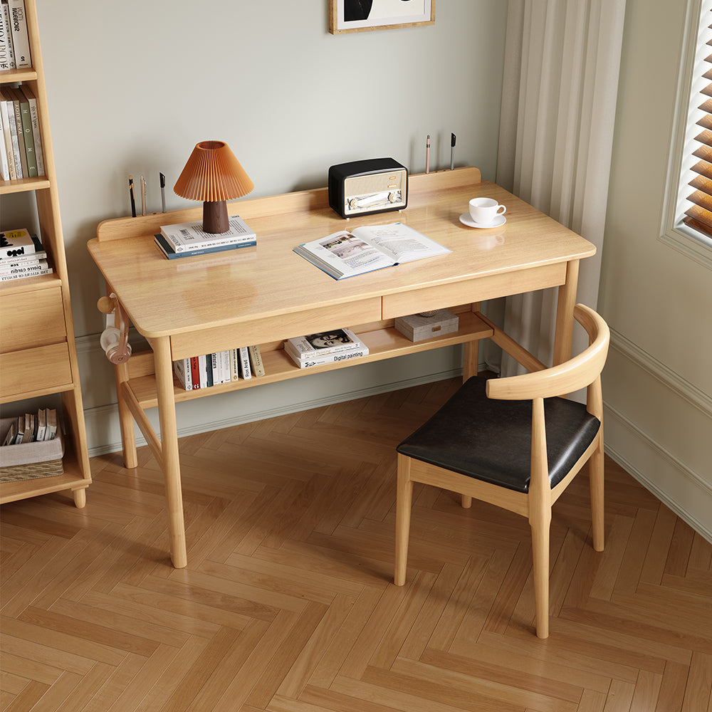 Gilman Classic Design Solid Timber Study Desk with Two Drawers