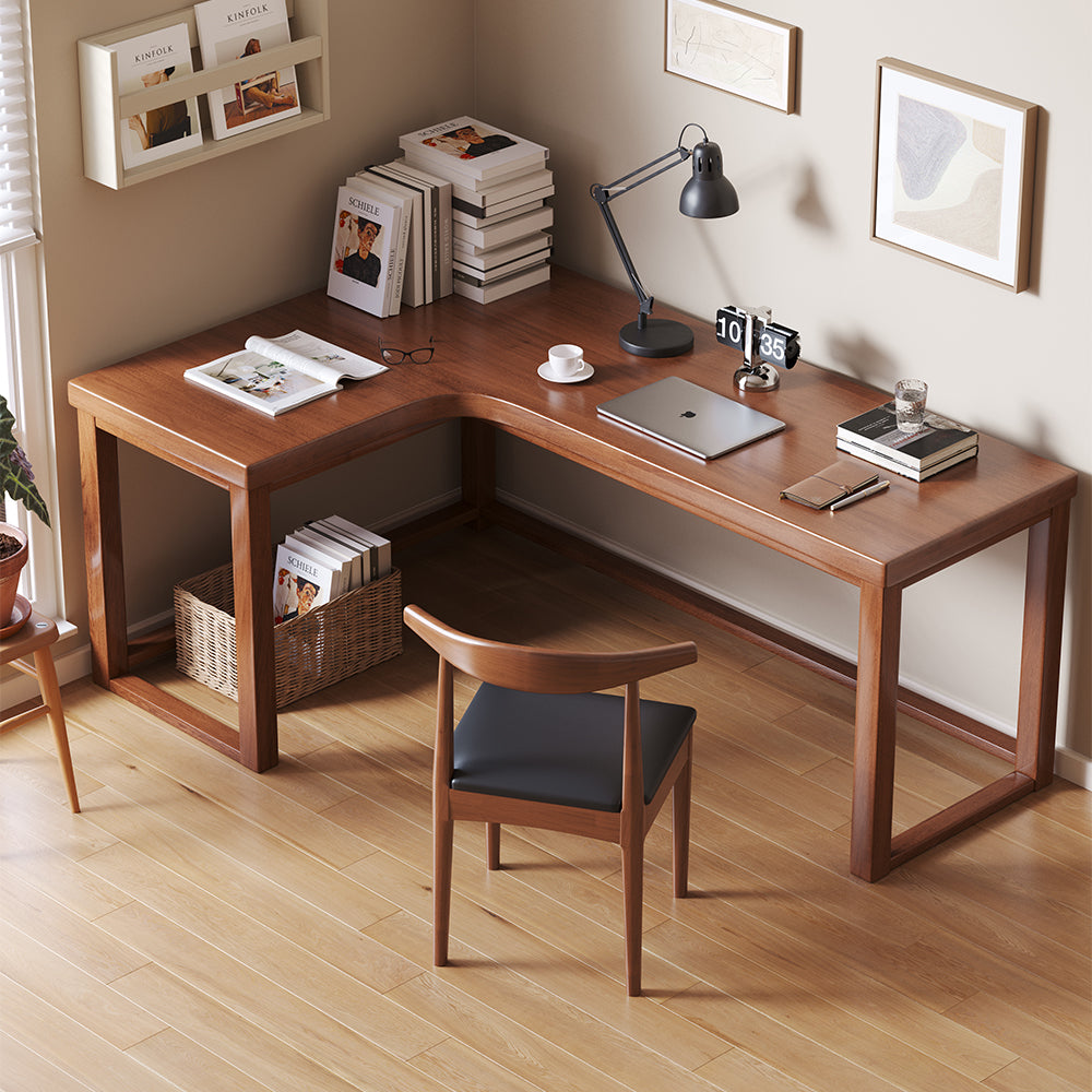 Perdue Minimalist Solid Wood Multi-Purpose Corner Desk/Gaming Desk/Study Desk