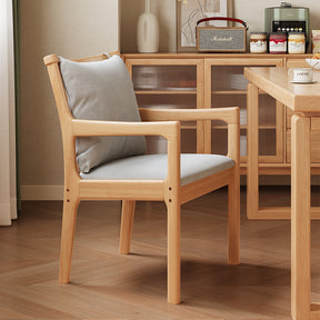 Ruger Solid Wood Leg Chair with Fabric Seat Cushion Study Chair