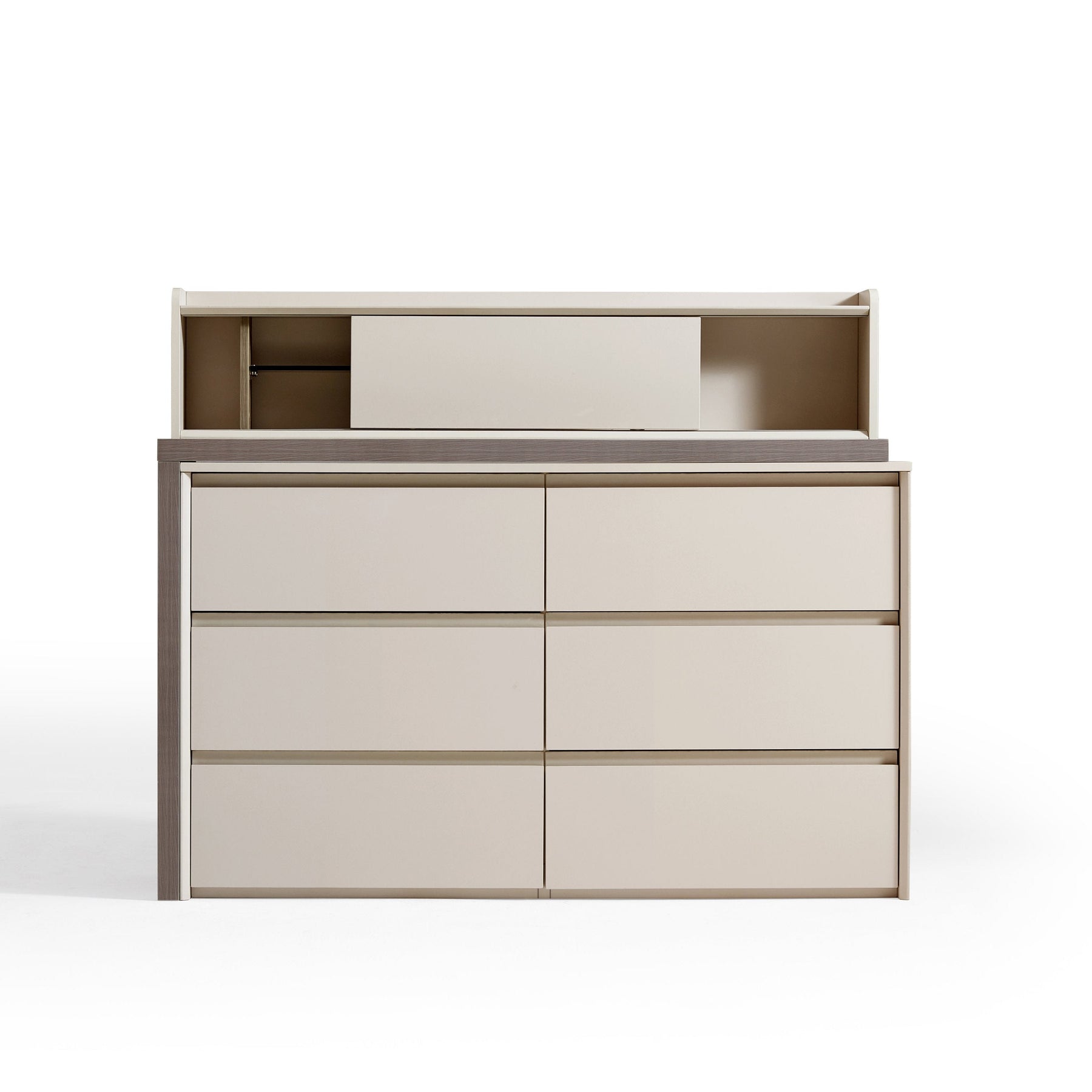 Italian-Style Dual-Tone Study Desk/Vanity Table/Dressers with Multifunctional Storage and 6 Drawers