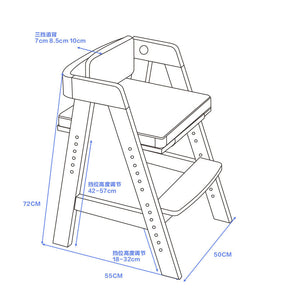 Hicklin Height-Adjustable Solid Timber Ergonomic Study Chair with Footrest