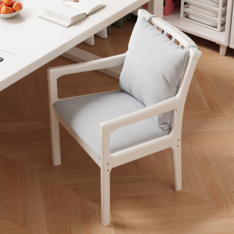 Ruger Solid Wood Leg Chair with Fabric Seat Cushion Study Chair