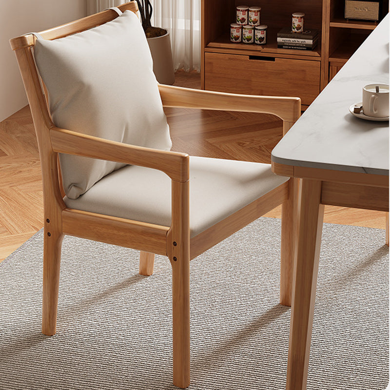 Ruger Solid Wood Leg Chair with Fabric Seat Cushion Study Chair