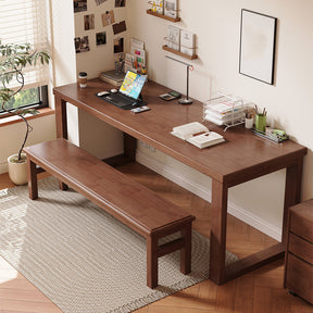 Binfah Classic Design Solid Timber Slab Study Desk in Multiple Color and Sizes