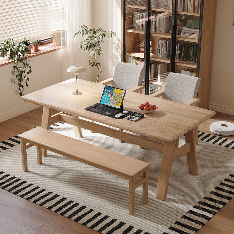 Nangle Minimalist Multi-Purpose Solid Timber Study Desk 180cm/200cm